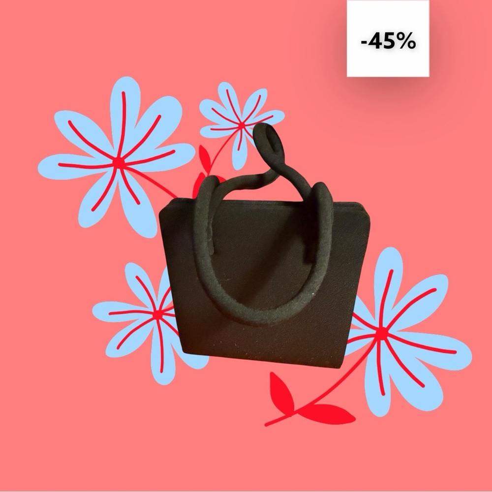 Whiting & Davis Black Mini Bag - Picture 4 of 8